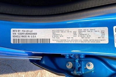 2022 RAM 1500 TRX Crew Cab 4x4 5'7' Box