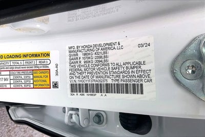 2024 Honda Accord Sedan EX