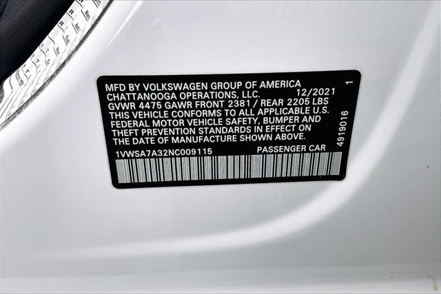 2022 Volkswagen Passat 2.0T SE