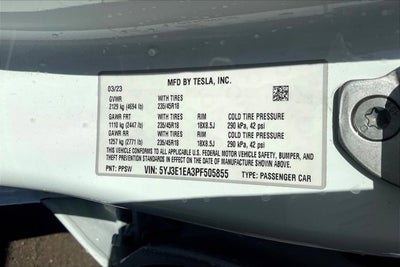 2023 Tesla Model 3 Rear-Wheel Drive
