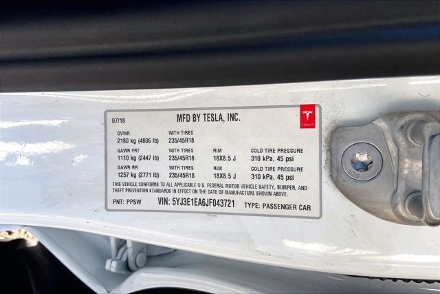 2018 Tesla Model 3 Long Range