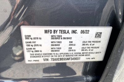 2022 Tesla Model X Plaid Tri Motor All-Wheel Drive