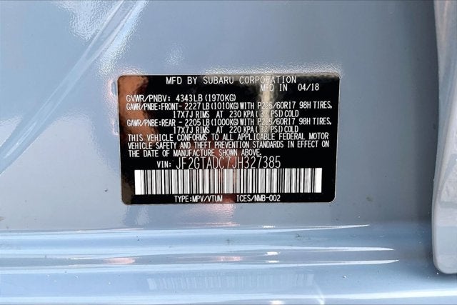 2018 Subaru Crosstrek 2.0i Premium