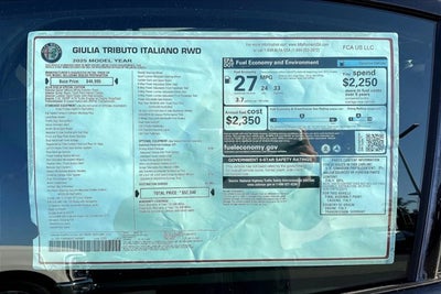 2025 Alfa Romeo Giulia GIULIA TRIBUTO ITALIANO RWD
