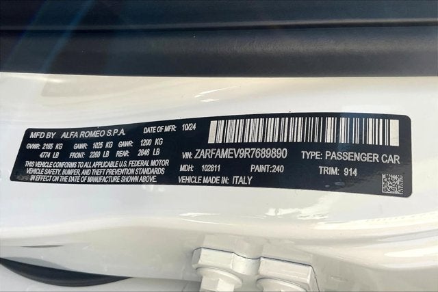 2024 Alfa Romeo Giulia GIULIA QUADRIFOGLIO SUPERSPORT RWD